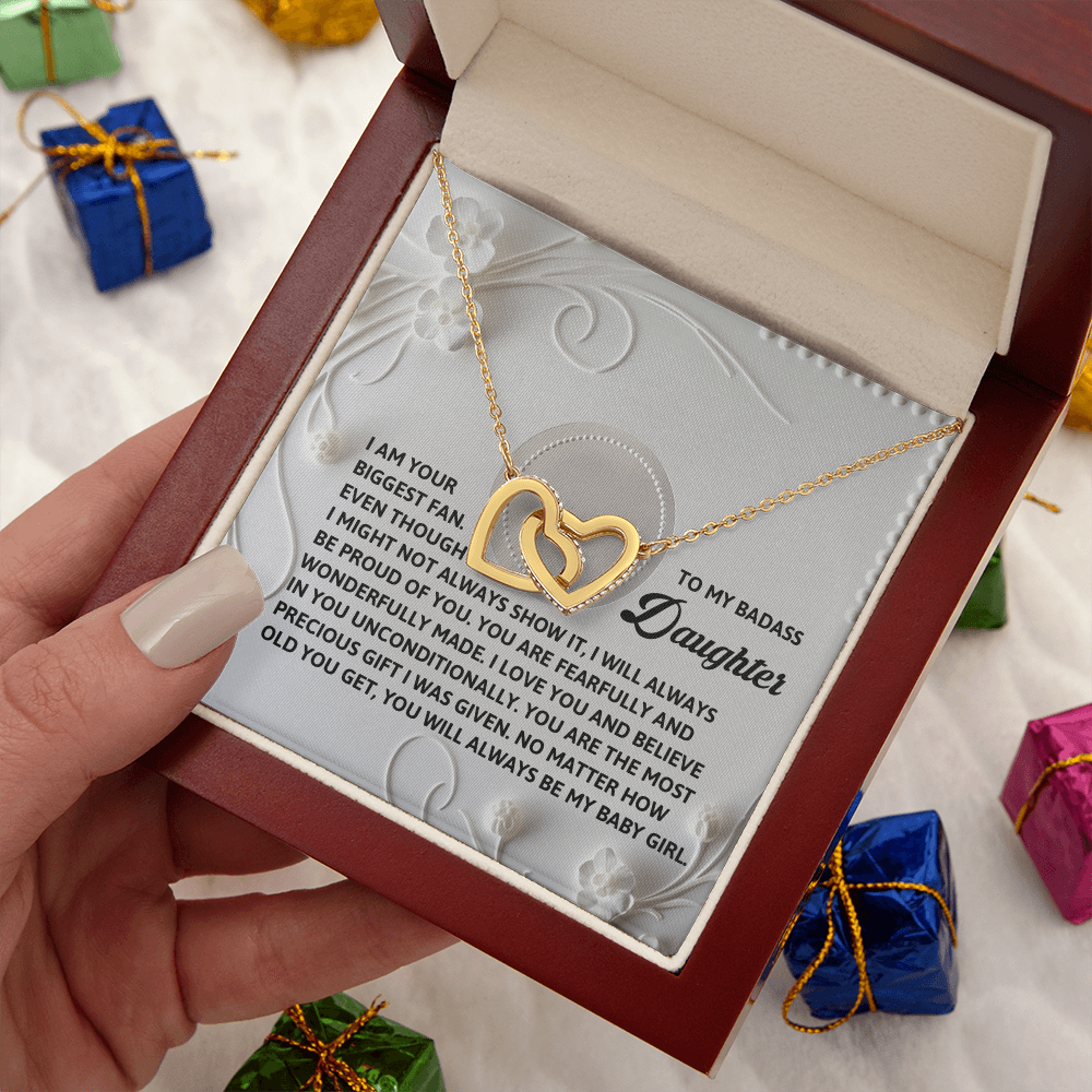 To My Badass Daughter Necklace, My Daughter Gifts From Mom, Gifts For Daughter Adult, Gifts For Daughter From Mom