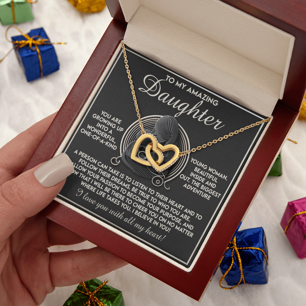 To My Amazing Daughter Necklace, Daughter Necklace From Mom, Christmas Gift For Adult Daughter, Daughter Necklace From Mom