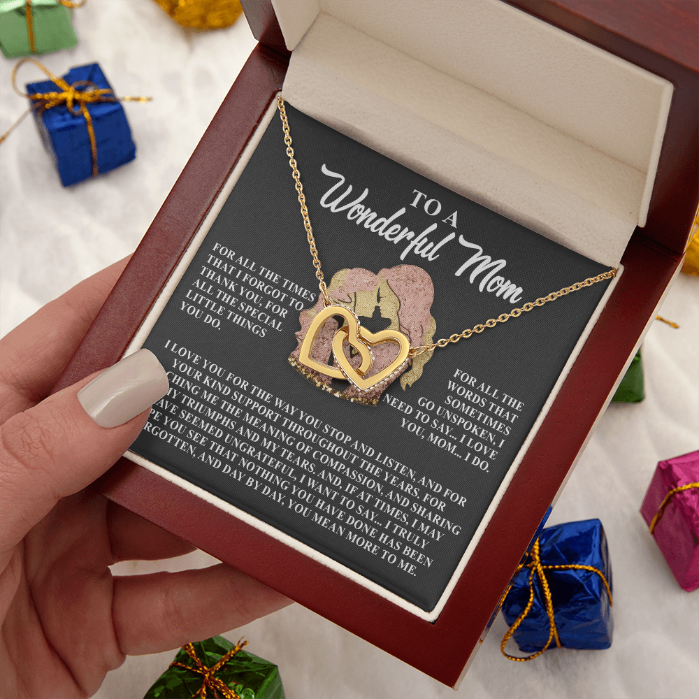 To A Wonderful Mom Necklace, To The Best Mom In The World Necklace, Christmas Gifts For Hispanic Mom, Birthday Mom From Daughter