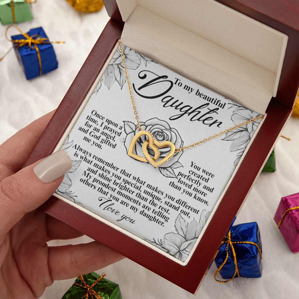 To My Beautiful Daughter Necklace, Mommy And Daughter Necklace, Cute Gifts For Dad From Daughter, Daddy And Daughter Gifts