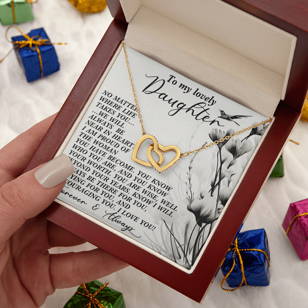 To My Lovely Daughter Necklace, Necklace For My Daughter, Mom And Daughter Gifts, Necklaces For Daughter From Dad