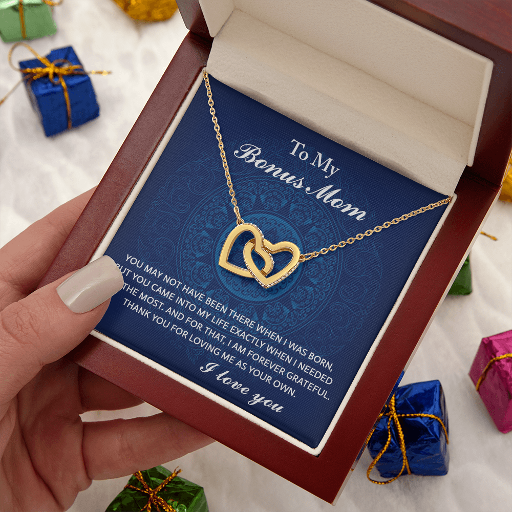 To My Bonus Mom Necklace, To My Bonus Mom On My Wedding Day, Necklace Mom And Daughter, Gifts For Mom On Mother's Day