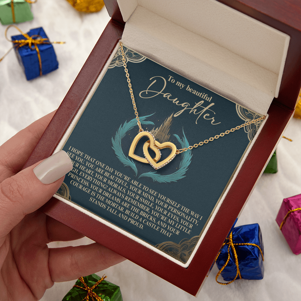 To My Beautiful Daughter Necklace, Valentine Gift For Daughter From Mom And Dad, To My Daughter From Dad, Valentine Gifts For My Daughters
