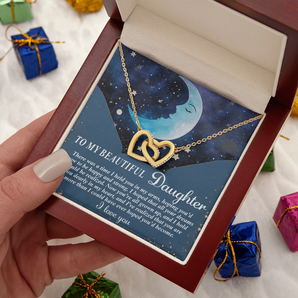 To My Beautiful Daughter Necklace, Dad Necklace For Daughter, My Daughter Necklace From Mom, Dad To Daughter Necklace I Love You