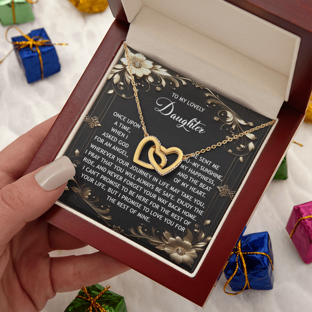 To My Lovely Daughter Necklace, Daughter Necklace From Mom And Dad, Daughter Gifts From Dad, Bonus Daughter Gifts Unique