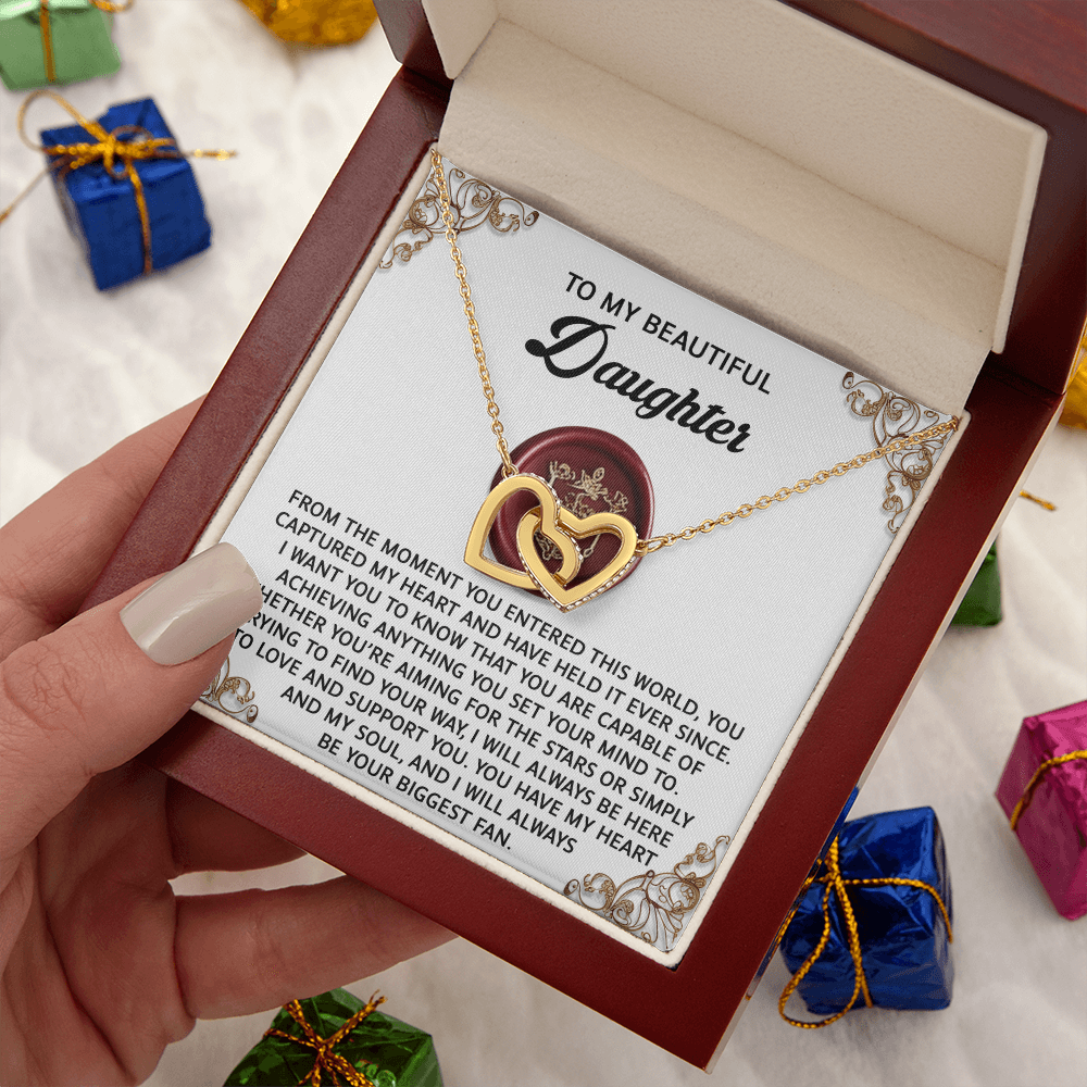 To My Beautiful Daughter Necklace, Necklace For My Daughter, Gifts For Daughter From Dad, Daughter Necklace From Mom