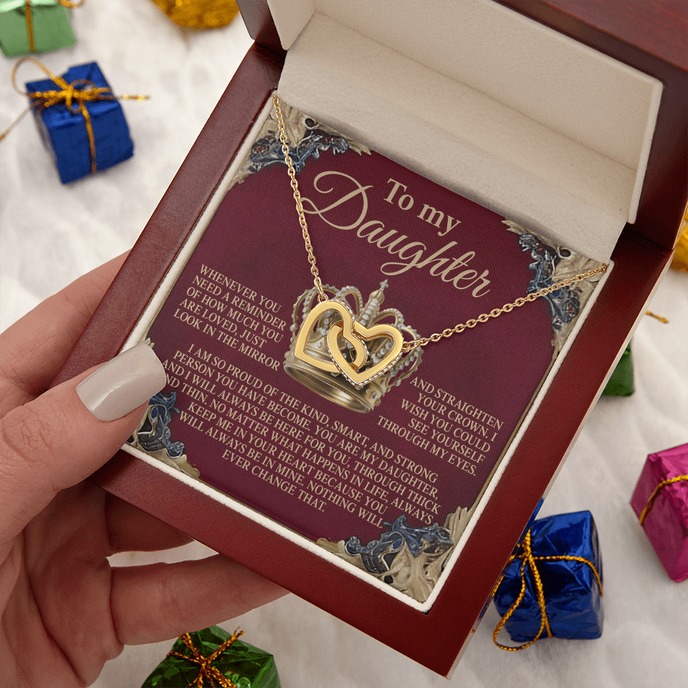 To My Daughter Necklace, Daughter Gifts From Both Parents, Valentine Gift To Daughter From Dad, To My Badass Daughter Necklace From Mom