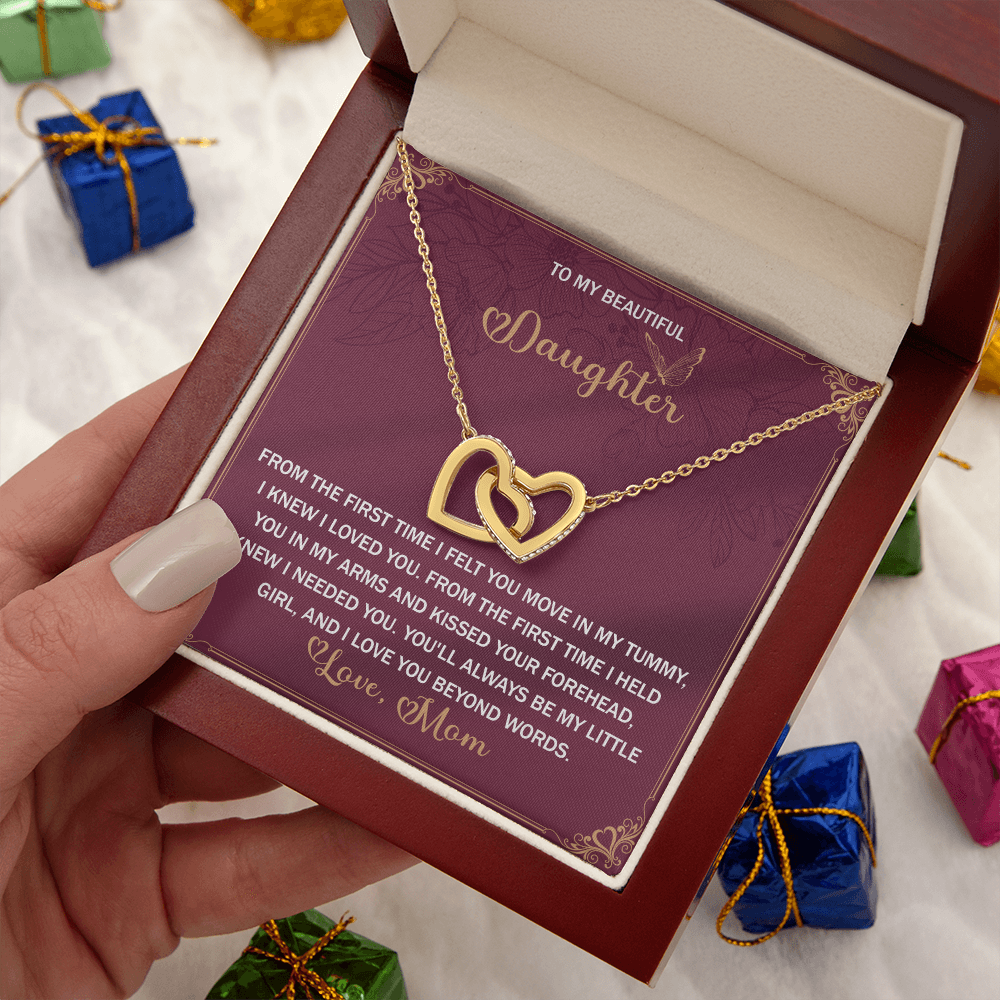 To My Beautiful Daughter Necklace, Daughter Necklace From Dad, Christmas Gift For Adult Daughter, Daughter Necklaces From Mom