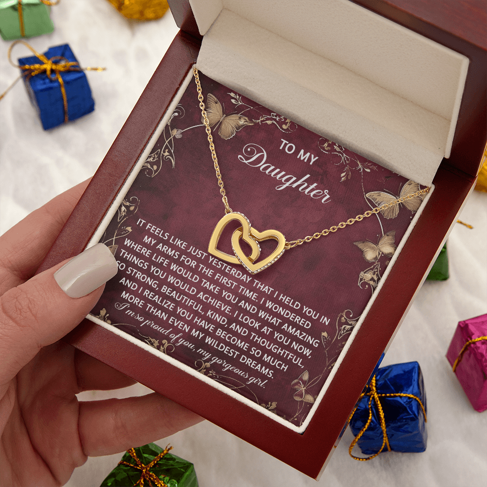 To My Daughter Necklace, Gifts For Adult Daughter From Mom, Mom And Daughter Necklace, My Daughter Gifts From Dad