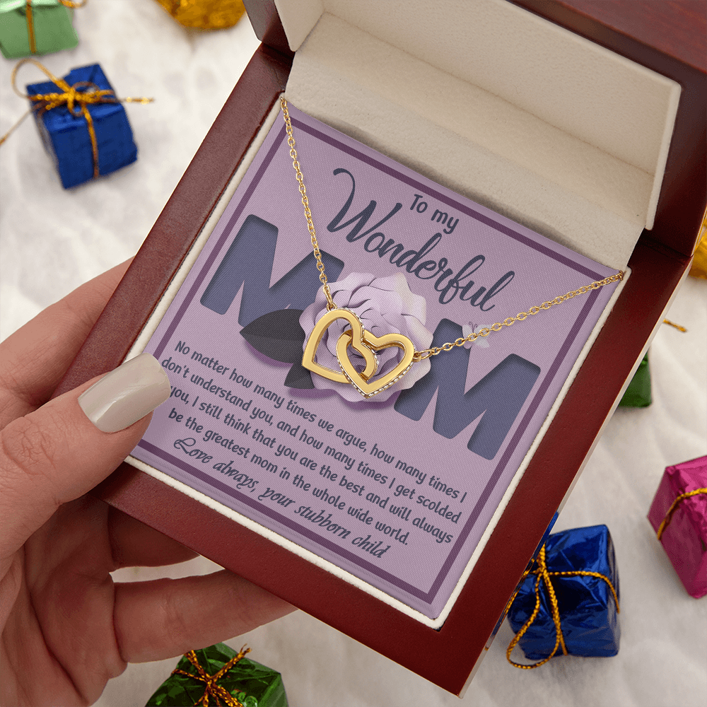 To My Wonderful Mom Necklace, Mom Necklace For Mothers Day, Mom Jewelry Gifts From Daughter, Gifts To Mom From Daughter