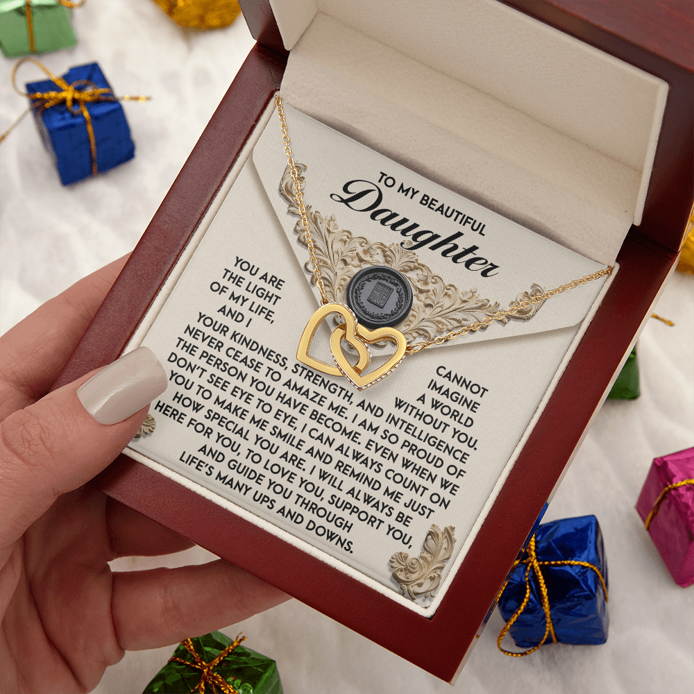 To My Beautiful Daughter Necklace, To My Daughter Necklace From Mom, Mother Daughter Gifts From Mom, Dad And Daughter Necklaces