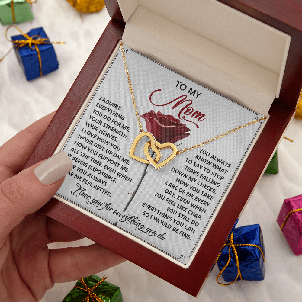 To My Mom Necklace, Jewelry Mother Day Gift, I Love My Mom Necklace, Gifts For Mexican Moms, Birthday Gift Boyfriends Mom