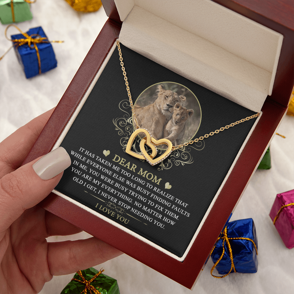 Dear Mom Necklace, Necklace Mom From Daughter, Mothers Day Gifts For Mom In Spanish, Message Card Necklace Gift