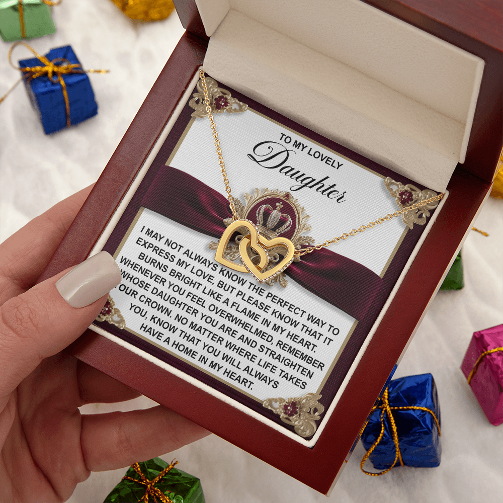 To My Lovely Daughter Necklace, To My Daughter Necklace From Dad, Gifts From Dad To Daughter, Matching Necklaces For Mom And Daughter