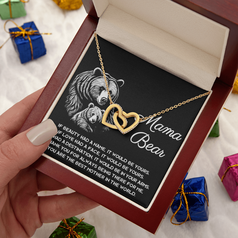 Mama Bear Necklace, Necklace For Your Mom, Mother Christma Gift From Daughter, Mom Daughter Necklace, Meaningful Gifts For Mom