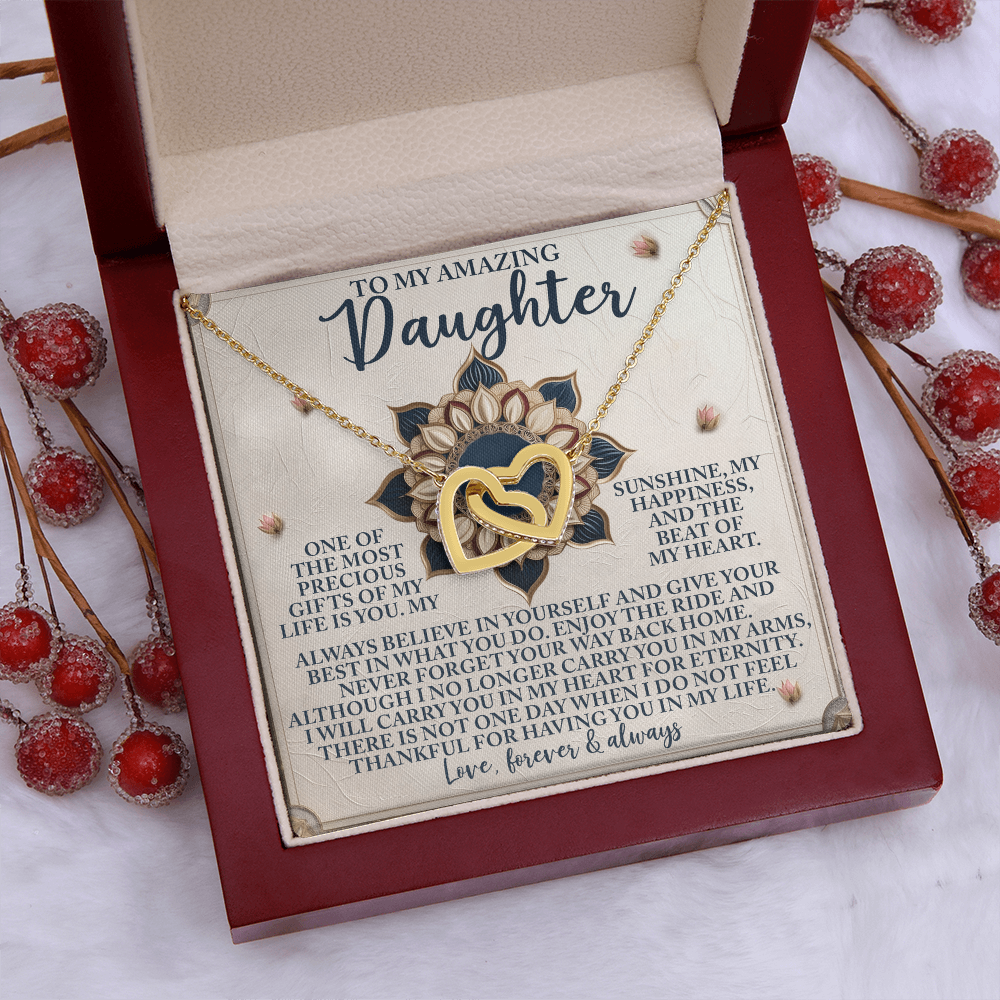 To My Amazing Daughter Necklace, Valentine Gifts For My Daughters, Valentine Ideas For Adult Daughter, Daddy And Daughter Necklace