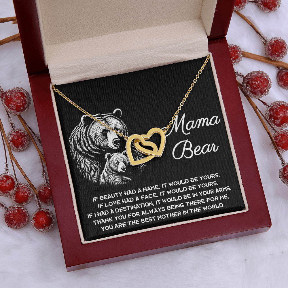 Mama Bear Necklace, Necklace For Your Mom, Mother Christma Gift From Daughter, Mom Daughter Necklace, Meaningful Gifts For Mom