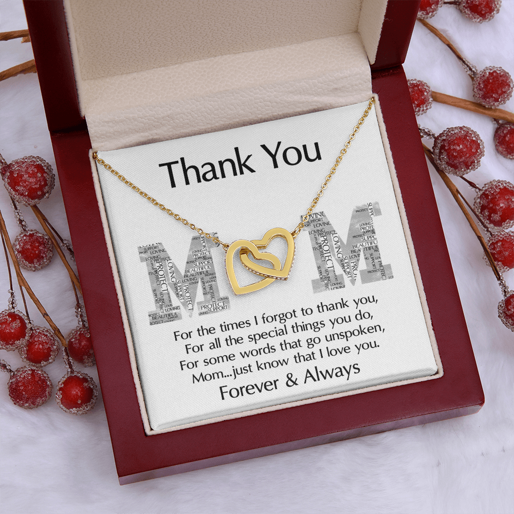 Thank You Mom Necklace, Mothers Day Gifts From Daughter, Mother S Day Gifts For Mom From Daughter, Gifts For Mom Wedding Day