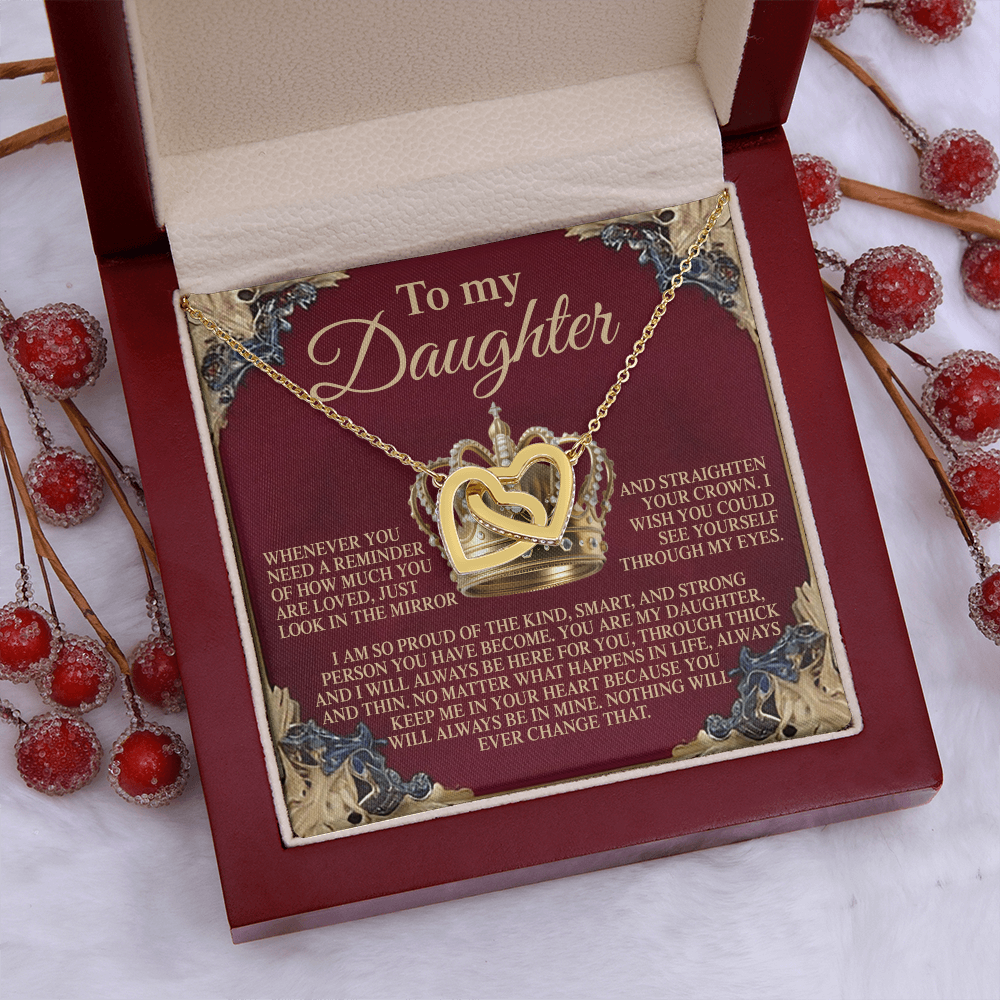 To My Daughter Necklace, Daughter Gifts From Both Parents, Valentine Gift To Daughter From Dad, To My Badass Daughter Necklace From Mom