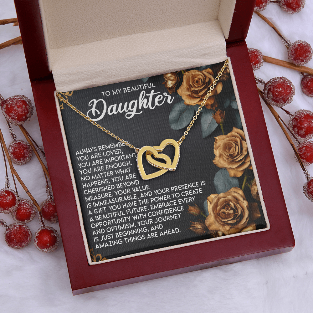 To My Beautiful Daughter Necklace, To My Beautiful Daughter, Valentine Ideas For Adult Daughter, Daddy And Daughter Necklace