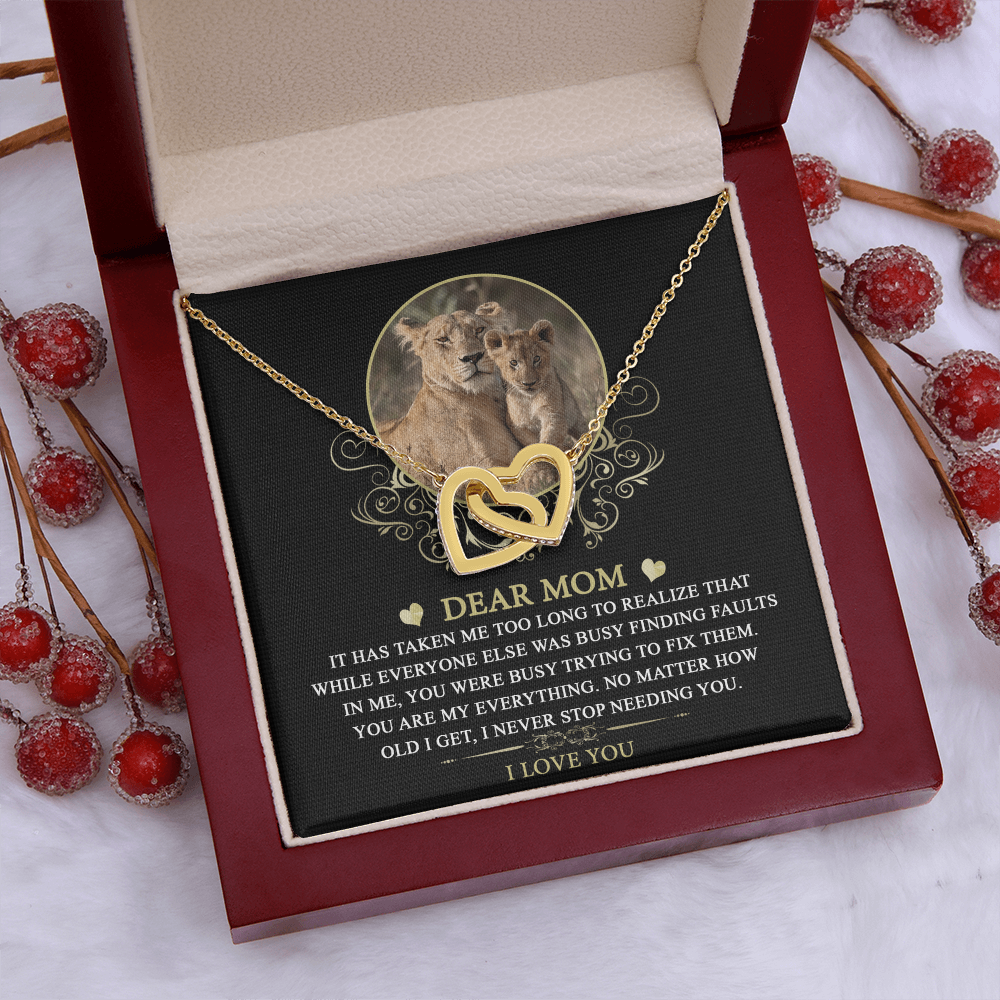 Dear Mom Necklace, Necklace Mom From Daughter, Mothers Day Gifts For Mom In Spanish, Message Card Necklace Gift