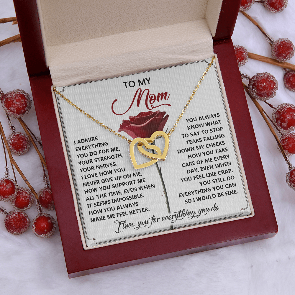 To My Mom Necklace, Jewelry Mother Day Gift, I Love My Mom Necklace, Gifts For Mexican Moms, Birthday Gift Boyfriends Mom