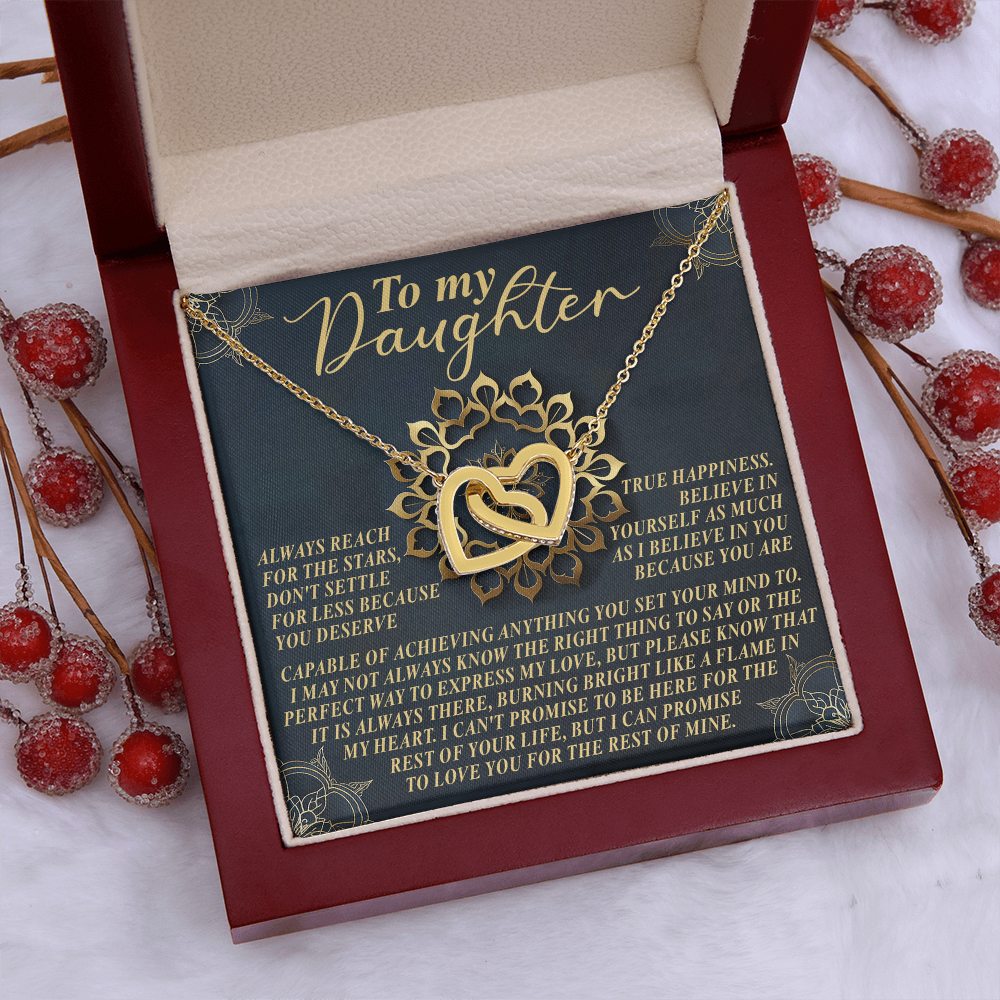 To My Daughter Necklace, Daddy To Daughter Necklace, Valentine For Daughter From Dad, Valentines From Dad To Daughter