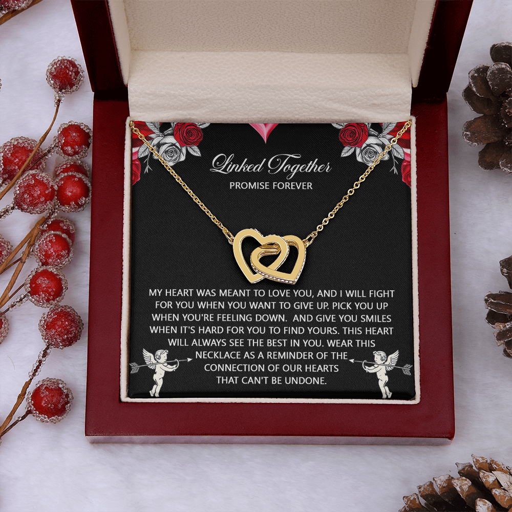 Linked Together Promise Forever Necklace, Valentine's Day Gifts For Women, Best Valentine Gifts For Wife, Valentine's For Her, Female Valentine Gifts