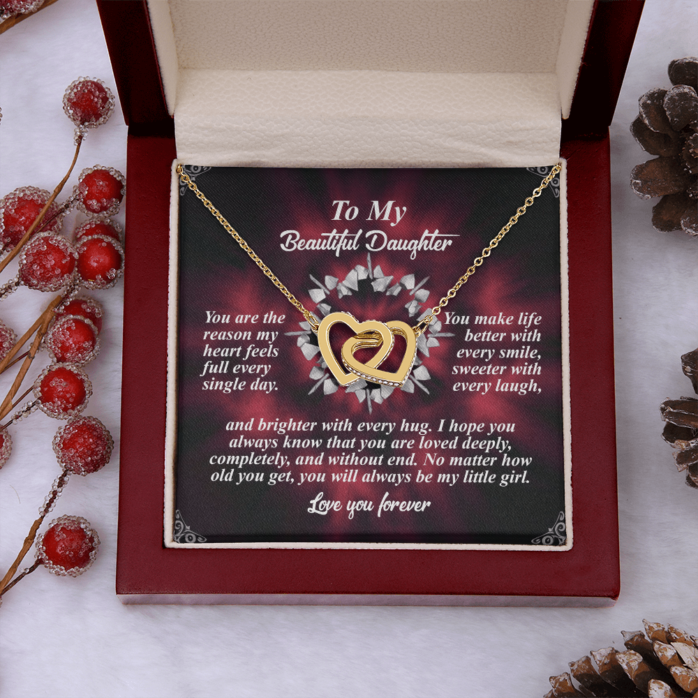 To My Beautiful Daughter Necklace, Necklace For Daughter From Dad, Gifts From Mom To Daughter, Necklace For Daughter From Mom