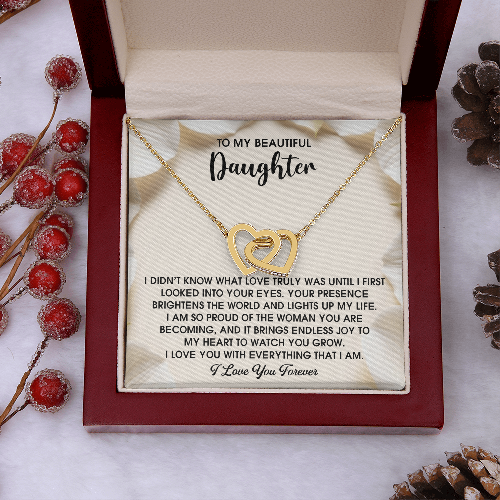 To My Beautiful Daughter Necklace, For My Daughter From Mom, Birthday Gift For Daughter Adult, Daughter Necklaces From Mom