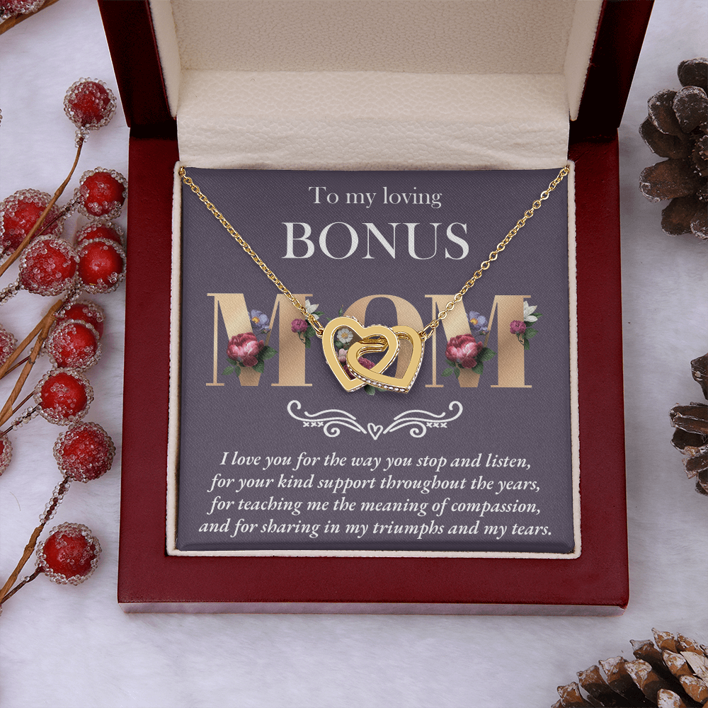 To My Loving Bonus Mom Necklace, Necklace For Mom And Daughters, To Mom From Son Necklace, Young Mom Gift Ideas