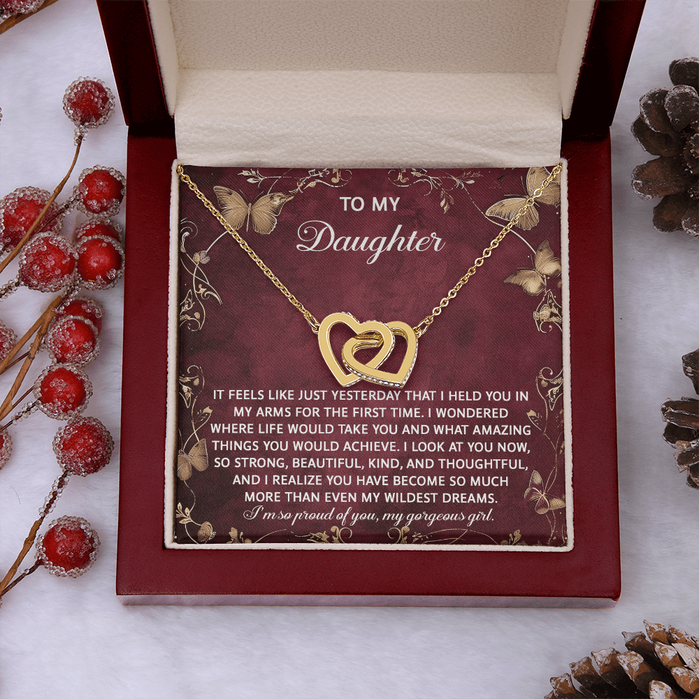 To My Daughter Necklace, Gifts For Adult Daughter From Mom, Mom And Daughter Necklace, My Daughter Gifts From Dad