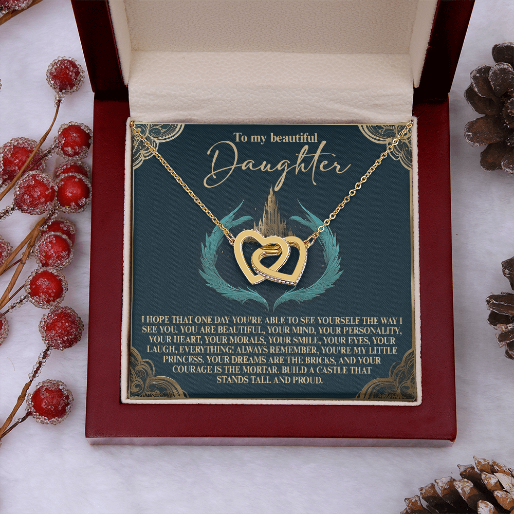 To My Beautiful Daughter Necklace, Valentine Gift For Daughter From Mom And Dad, To My Daughter From Dad, Valentine Gifts For My Daughters