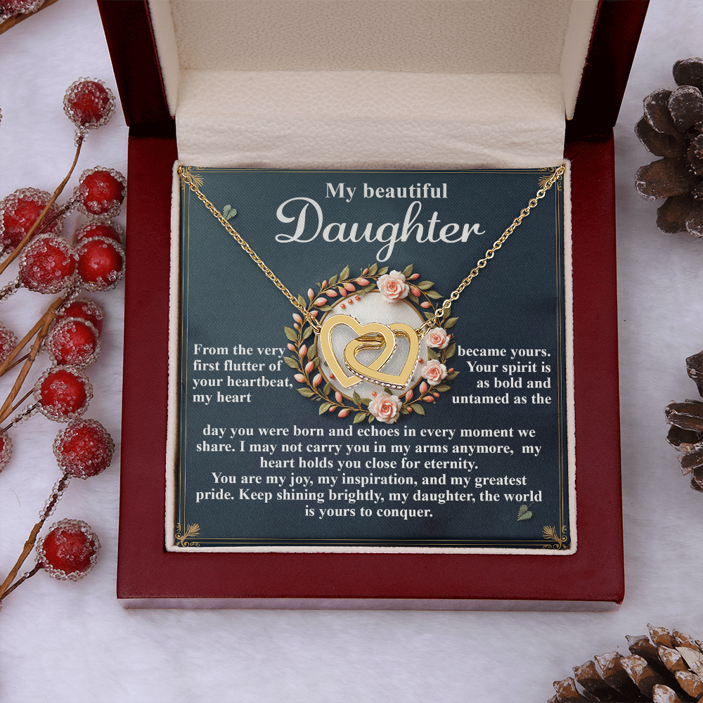 My Beautiful Daughter Necklace, My Daughter Gifts From Dad, Gifts For Daughter From Mom, Mom And Daughter Necklaces