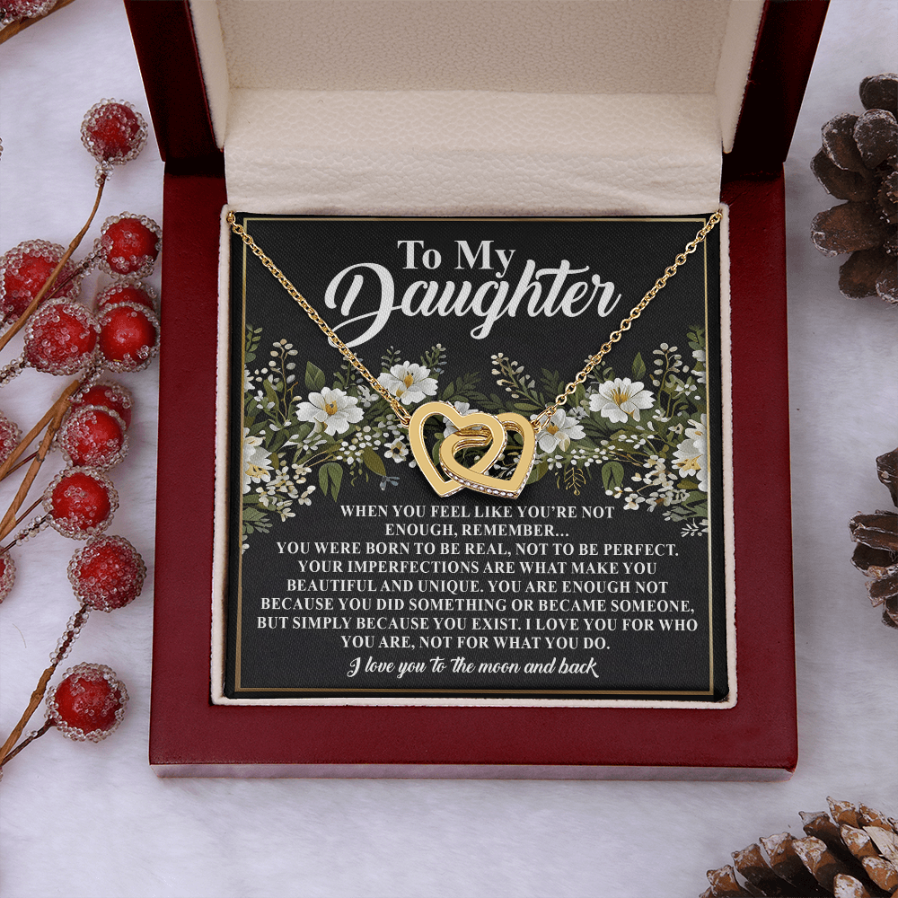 To My Daughter Necklace, Daughter Necklace From Mom And Dad, Dad To Daughter Necklace, Daughter Necklace From Mom And Dad