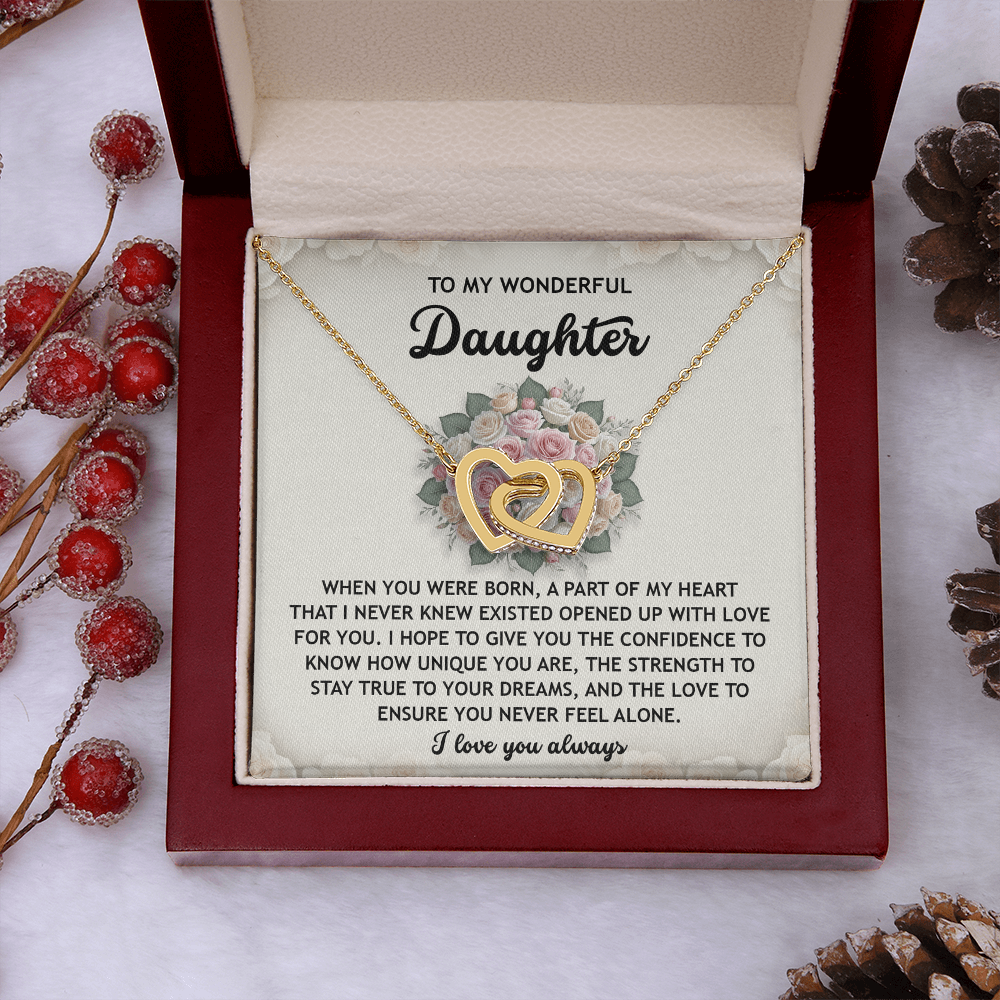To My Wonderful Daughter Necklace, To My Daughter From Mom, Valentines Day Gifts For Daughter, Gifts For My Daughter