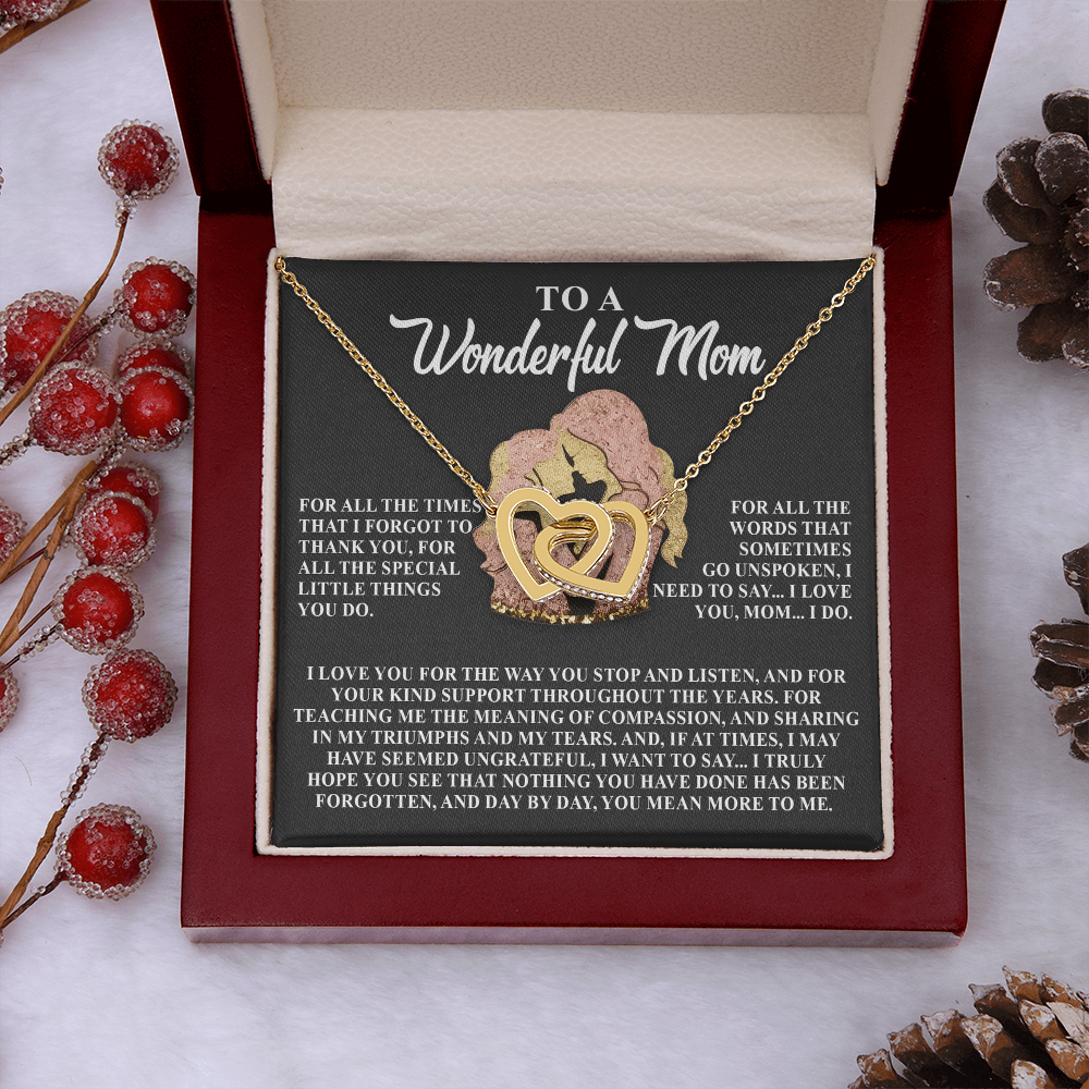 To A Wonderful Mom Necklace, To The Best Mom In The World Necklace, Christmas Gifts For Hispanic Mom, Birthday Mom From Daughter