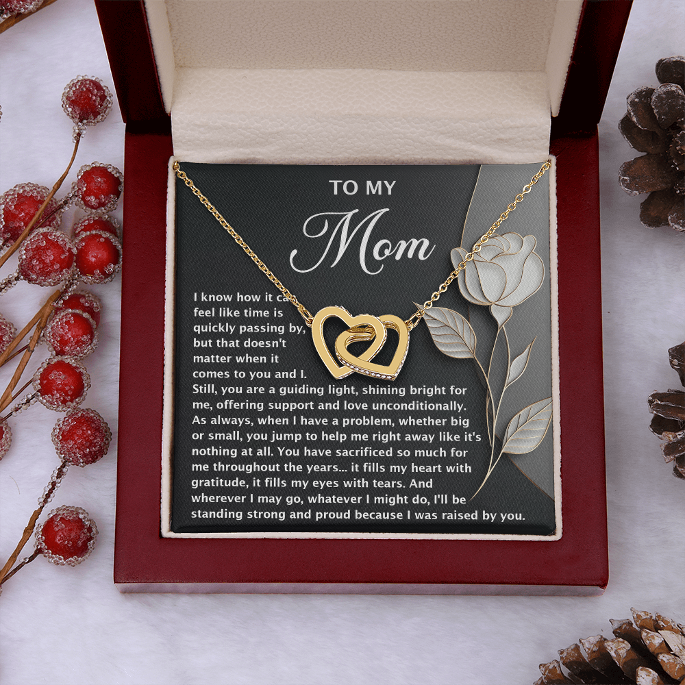 To My Mom Necklace, Message Card Birthday Necklace, Mom Gift Sterling Silver Necklace, Mothers Day Necklace Mom