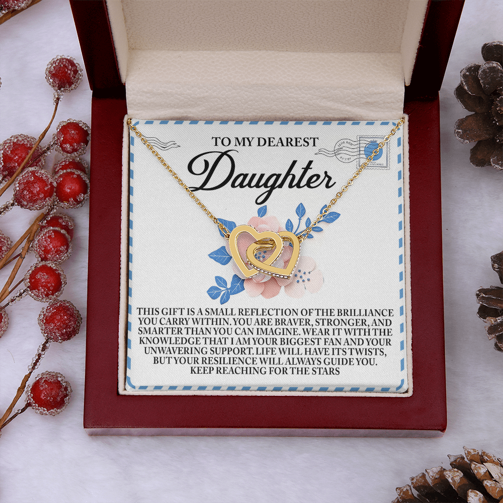 To My Dearest Daughter Necklace, Valentine Gifts For My Daughter, Valentines Gift Daughter From Dad, Daddys Little Girl Necklace