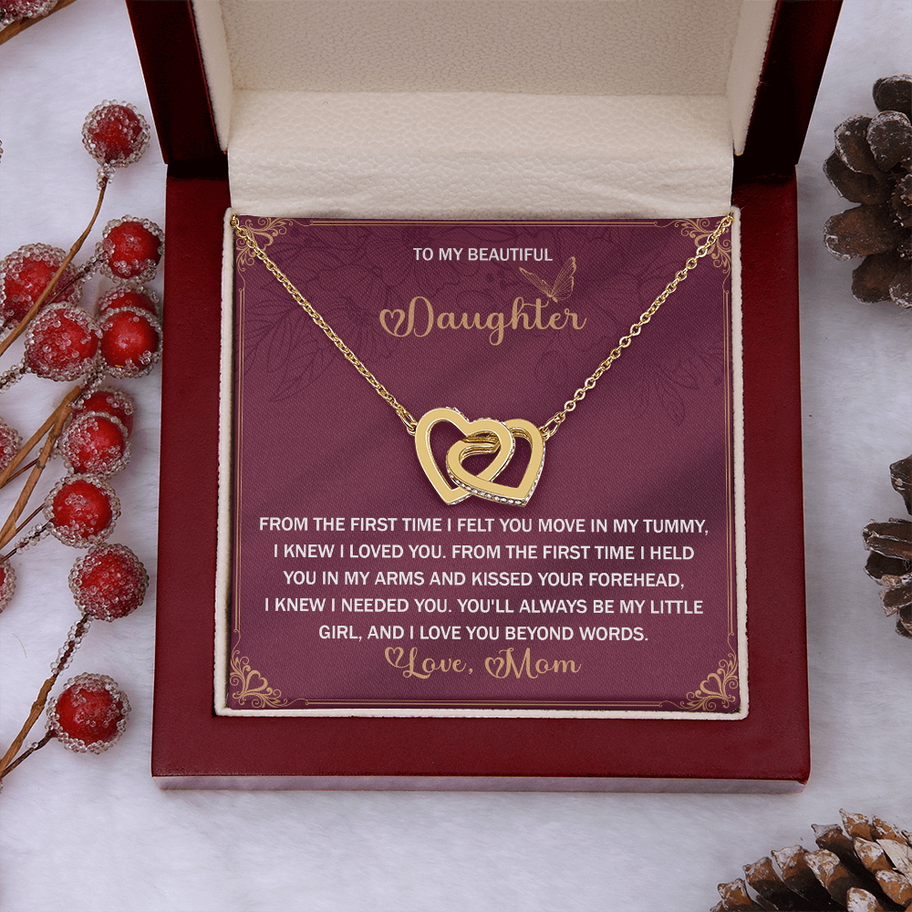 To My Beautiful Daughter Necklace, Daughter Necklace From Dad, Christmas Gift For Adult Daughter, Daughter Necklaces From Mom