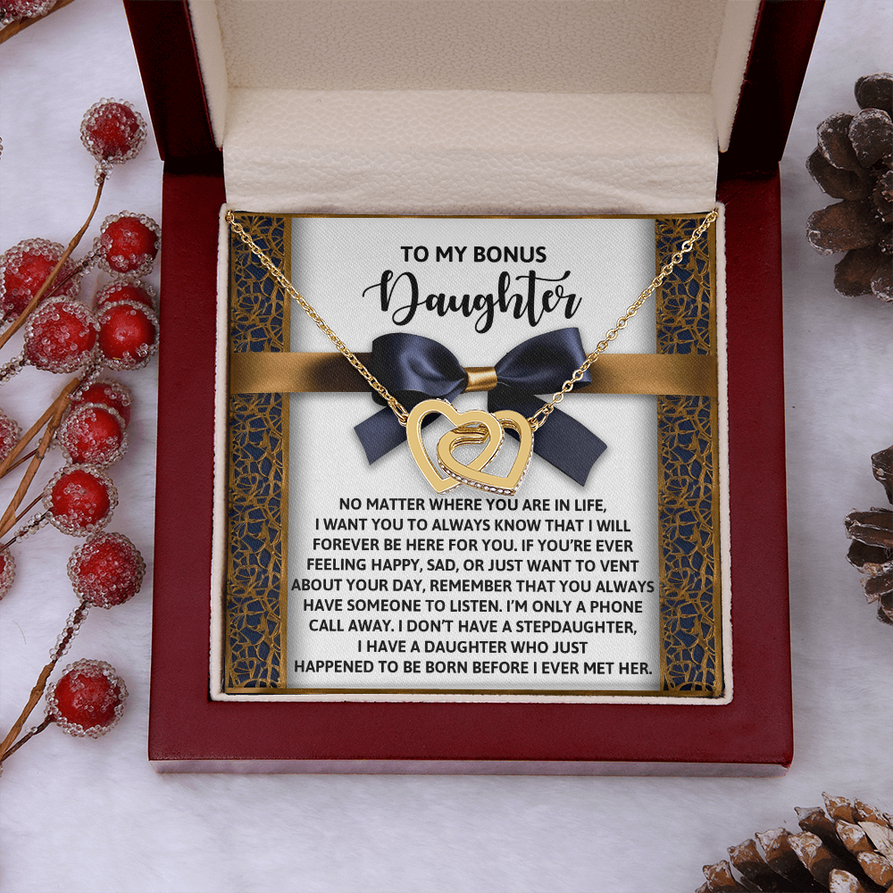 To My Bonus Daughter Necklace, Bonus Daughter Gifts Unique, Dad To Daughter Necklace, Christmas Gifts For Adult Daughter