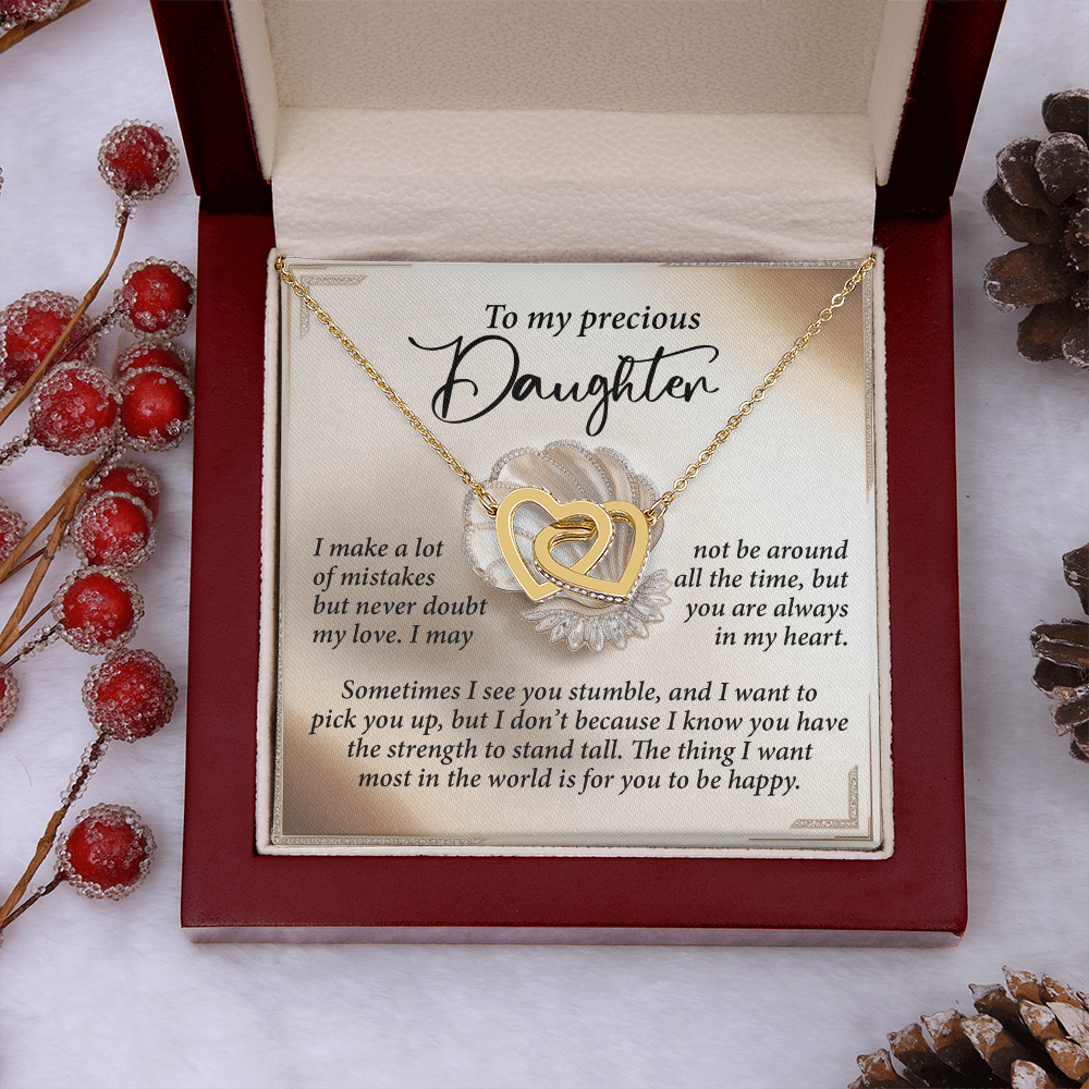 To My Precious Daughter Necklace, To My Daughter From Dad, Mother And Daughter Jewelry, To My Daughter From Mom
