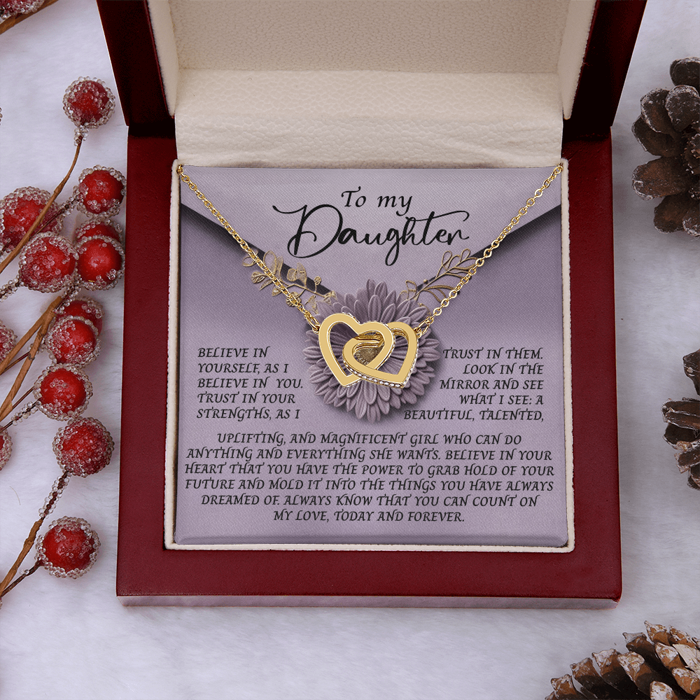 To My Daughter Necklace, Daughter Necklace From Mom And Dad, Dad To Daughter Necklace, Daughter Necklace From Mom And Dad