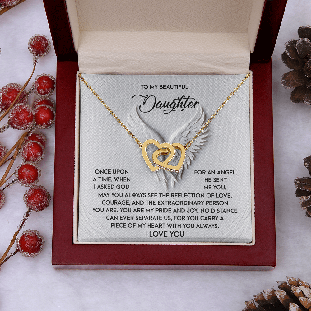To My Beautiful Daughter Necklace, To My Daughter Necklace From Dad, Mother Daughter Gifts From Mom, To My Daughter Necklace From Mom