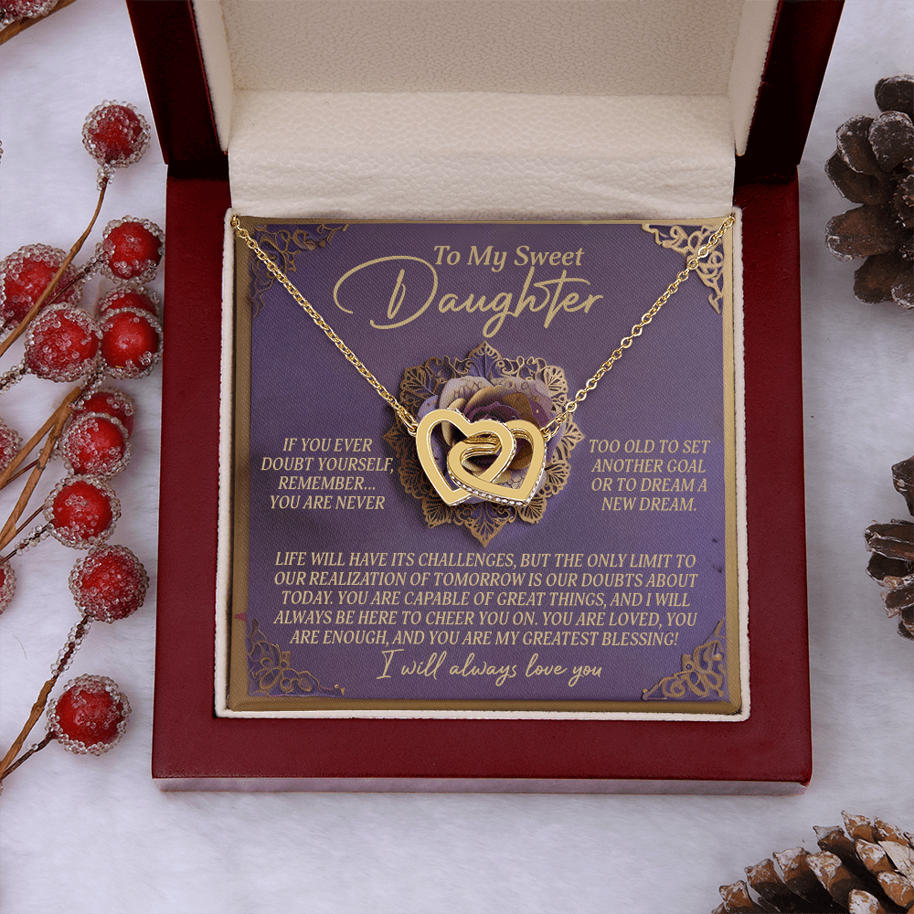To My Sweet Daughter Necklace, To My Daughter From Dad, Mother And Daughter Jewelry, To My Daughter From Mom