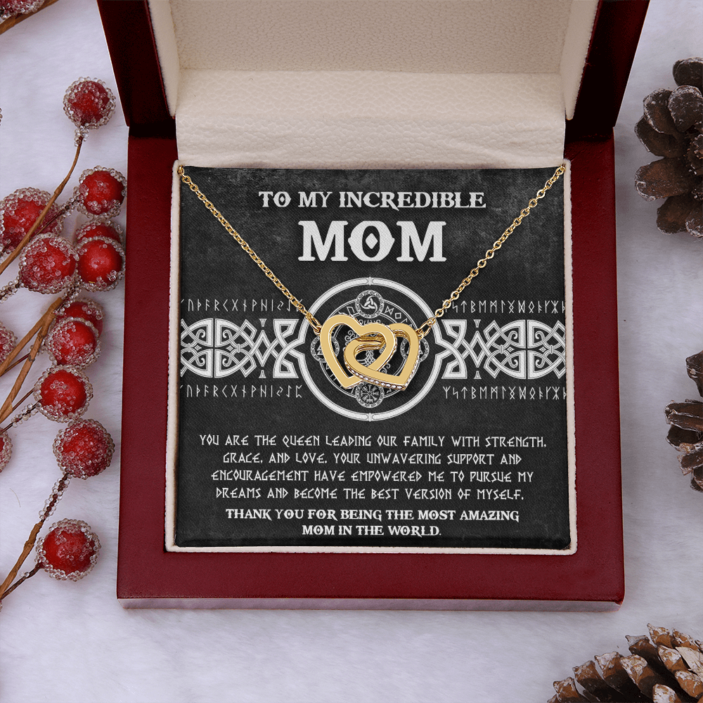 To My Incredible Mom Necklace, Necklaces For Moms From Daughters, Message Card Necklace Gift To Mom, Necklaces For Moms