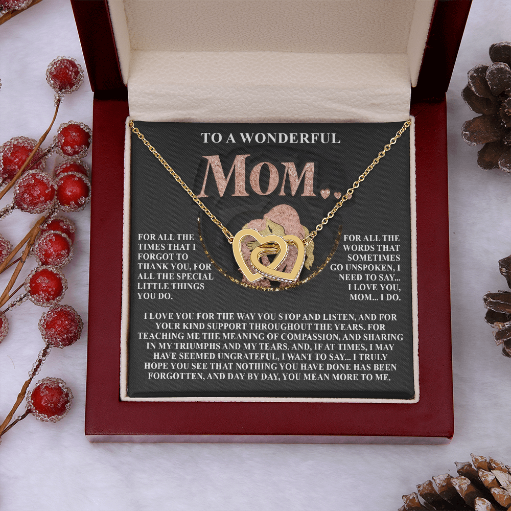 To A Wonderful Mom Necklace, Sentimental Gifts For Mom From Son, Mothers Day Jewelry Mom, Christmas Gifts For Mom In Spanish
