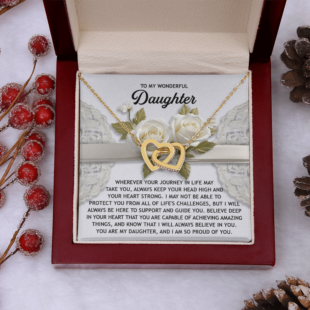 To My Wonderful Daughter Necklace, Gift For My Daughter, To My Daughter Necklace From Dad, Mother And Daughter Necklace