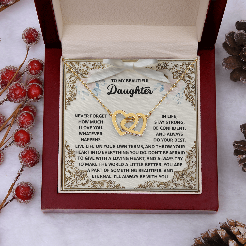 To My Beautiful Daughter Necklace, Necklace For Daughter From Dad, Mother And Daughter Jewelry, Jewelry For Daughter From Dad