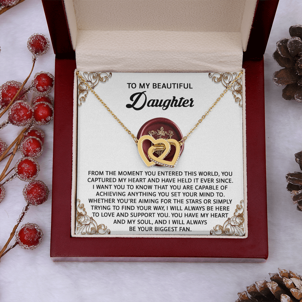 To My Beautiful Daughter Necklace, Necklace For My Daughter, Gifts For Daughter From Dad, Daughter Necklace From Mom